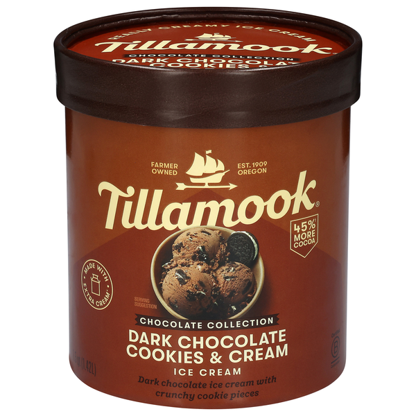Tillamook Dark Chocolate Cookies & Cream Ice Cream