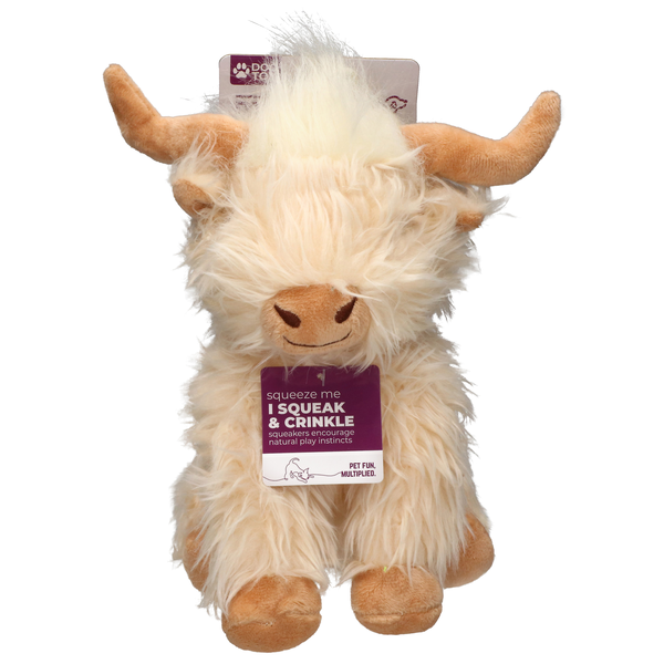 Multipet Highland Cow Soft Plush Dog Toy