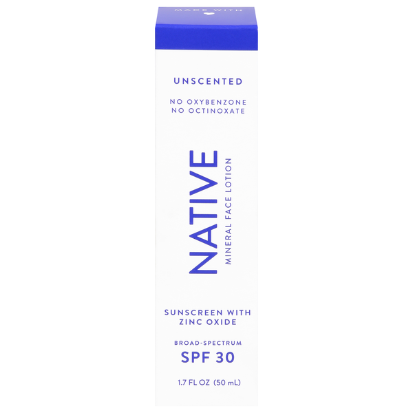 Native Sunscreen with Zinc Oxide Unscented SPF 30
