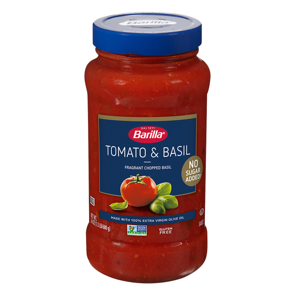 Barilla No Sugar Added Gluten Free Tomato & Basil Pasta Sauce