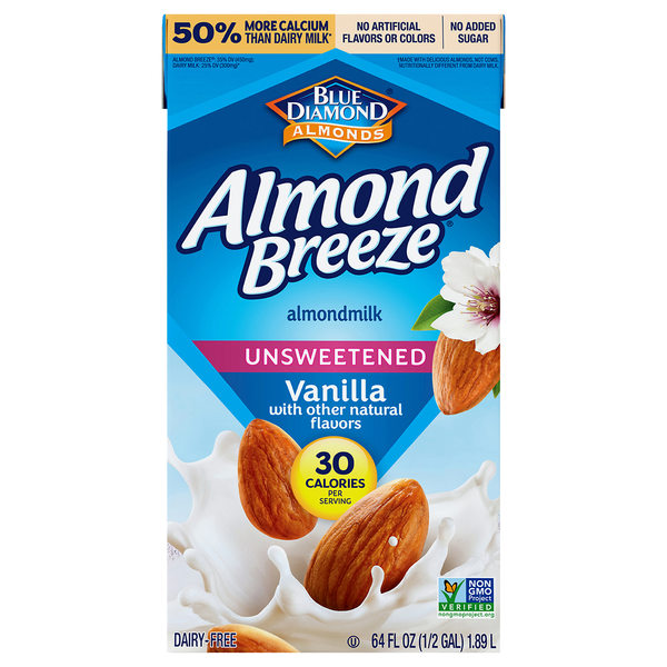 Almond Breeze Vanilla Almondmilk Unsweetened Non-Refrigerated