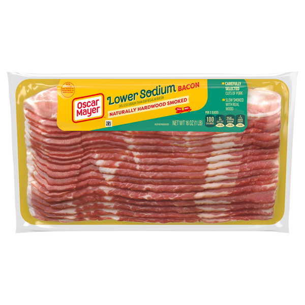 Oscar Mayer Lower Sodium Naturally Hardwood Smoked Bacon Sliced