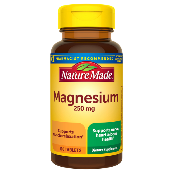 Nature Made Magnesium 250 mg Dietary Supplement Tablets