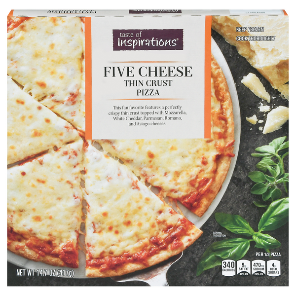 Taste of Inspirations Thin Crust Five Cheese Pizza Frozen