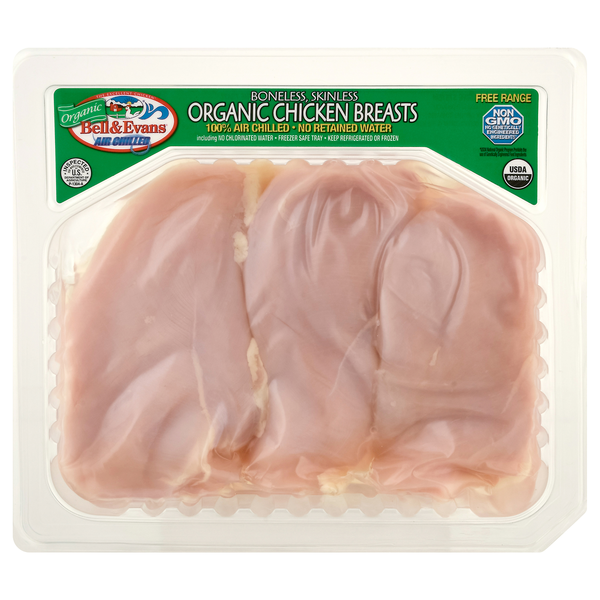 Bell & Evans Organic Free Range Boneless Skinless Chicken Breasts Fresh