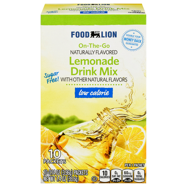 Save on Food Lion OntheGo Drink Mix Lemonade Low Calorie 10 ct