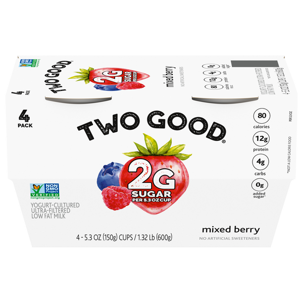 Save on Two Good Greek Yogurt Mixed Berry Low Fat Low Carb Keto