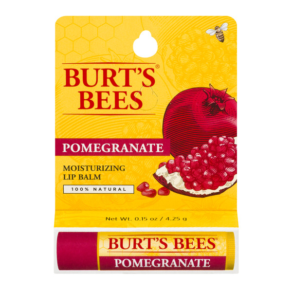 Save on Burt's Bees Lip Balm Moisturizing with Pomegranate Oil 100
