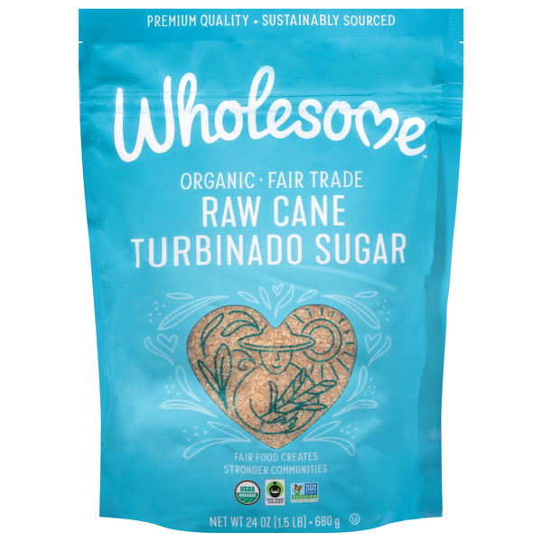 Save on Wholesome Raw Cane Turbinado Sugar Fair Trade Organic Order