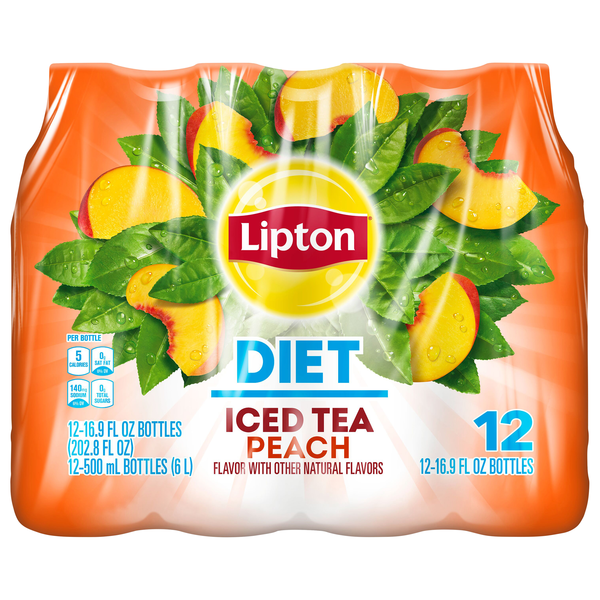 Lipton Diet Peach Flavor Iced Tea -12 pk