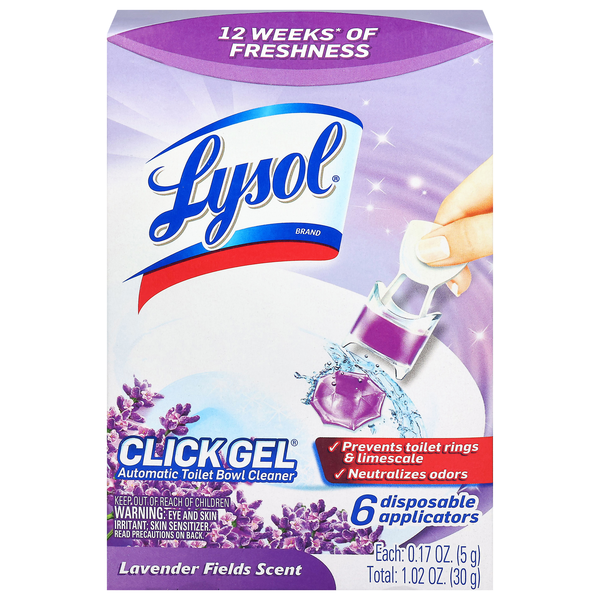 Lysol Click Gel Lavender Fields Scent Automatic Toilet Bowl Cleaner