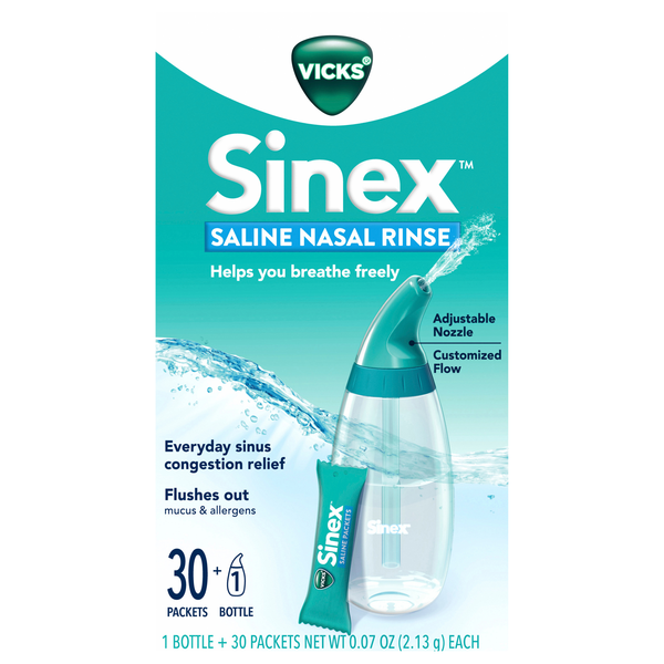 Vicks Sinex Saline Nasal Rinse Starter Kit