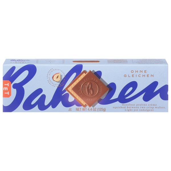 Save on Bahlsen First Class Wafers with Hazelnut Praline Milk Chocolate