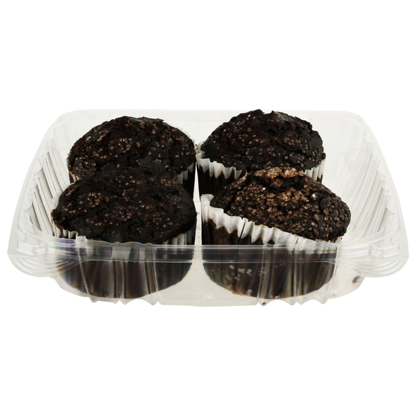 Stop & Shop Bakery Double Dutch Chocolate Muffins - 4 ct