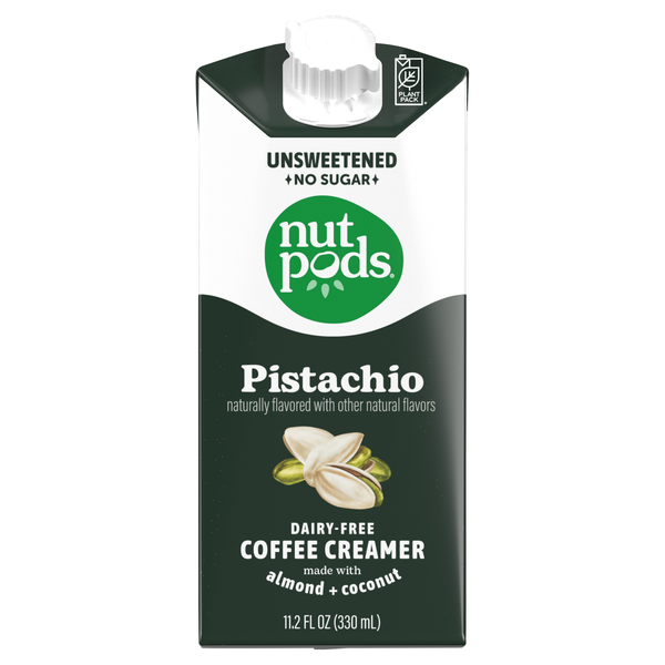 nutpods Dairy Free Unsweetened Pistachio Almond + Coconut Coffee Creamer