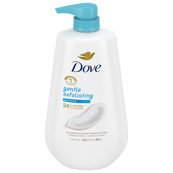 Dove Gentle Exfoliating Sea Mineral Body Wash Pump