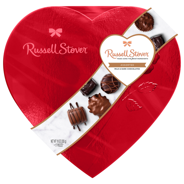 Russell Stover Assorted Milk & Dark Chocolates Valentine's Day Candy Box