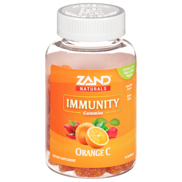 ZAND Naturals Orange C Immunity Gummies Gluten Free
