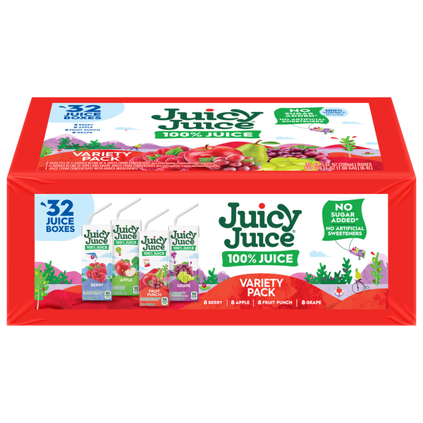 Juicy Juice 100% Juice Boxes Variety Pack - 32 pk