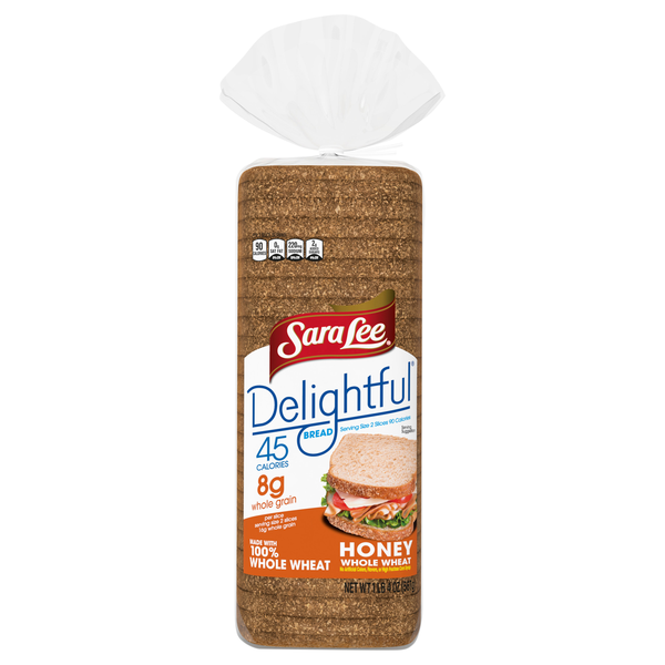 Sara Lee Delightful Keto Friendly Honey Whole Wheat Bread Sliced
