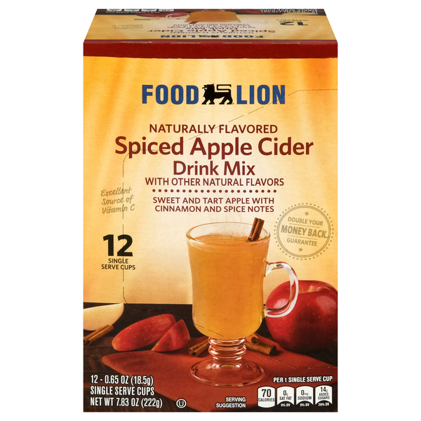 Food Lion Spiced Apple Cider Drink Mix Single Serve Cups