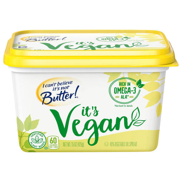 I Can't Believe It's Not Butter! It's Vegan Vegetable Oil Spread