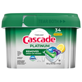 Cascade Platinum Dawn Lemon Scent Dishwasher Detergent ActionPacs - 34 ct