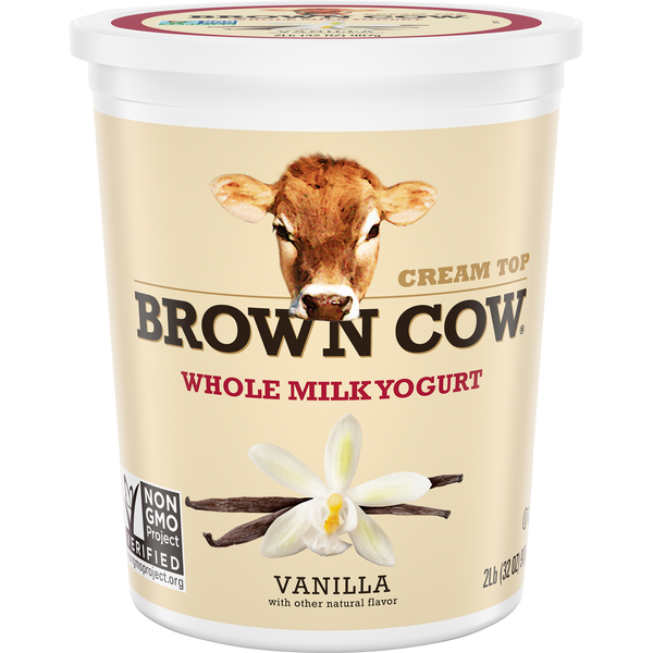 Brown Cow Cream Top Whole Milk Vanilla Yogurt