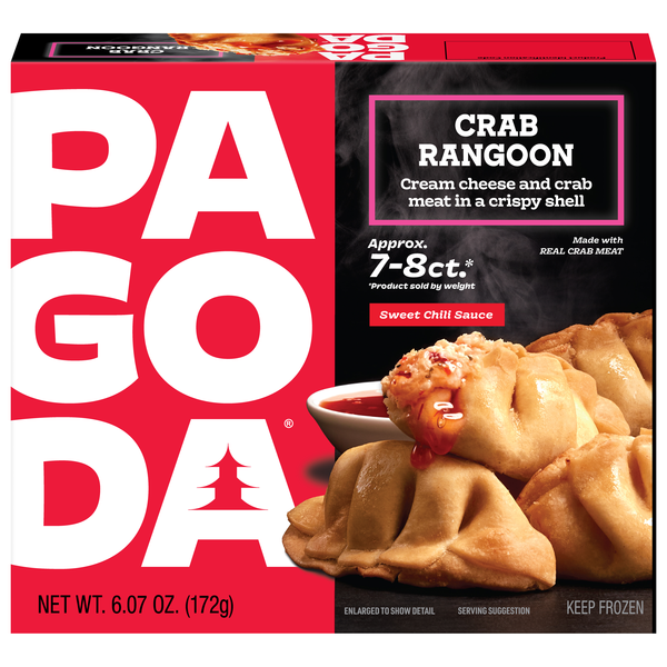 Pagoda Crab Rangoon - apx 7-8 ct Frozen