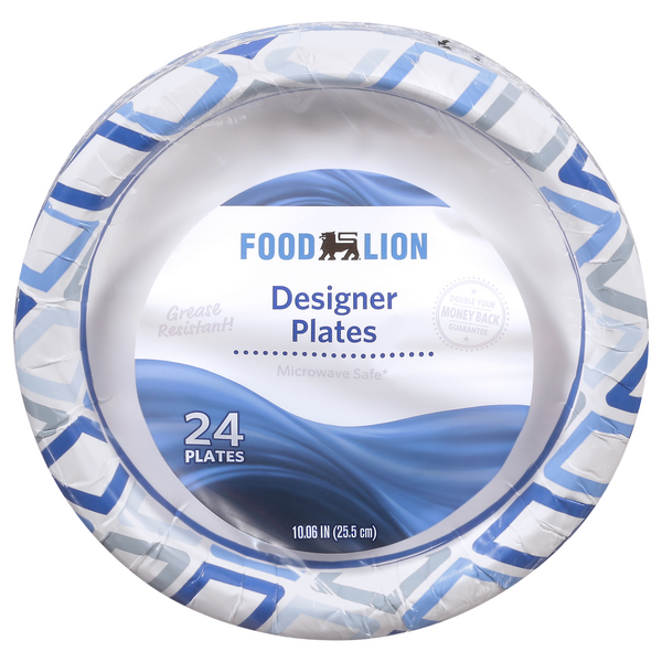 Food Lion Designer Paper Plates 10 Inch