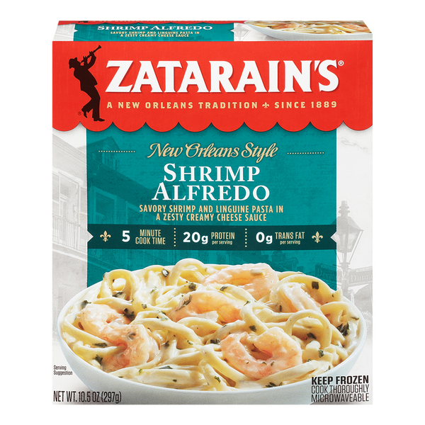 Zatarain's New Orleans Style Shrimp Alfredo 20g Protein Frozen Meal