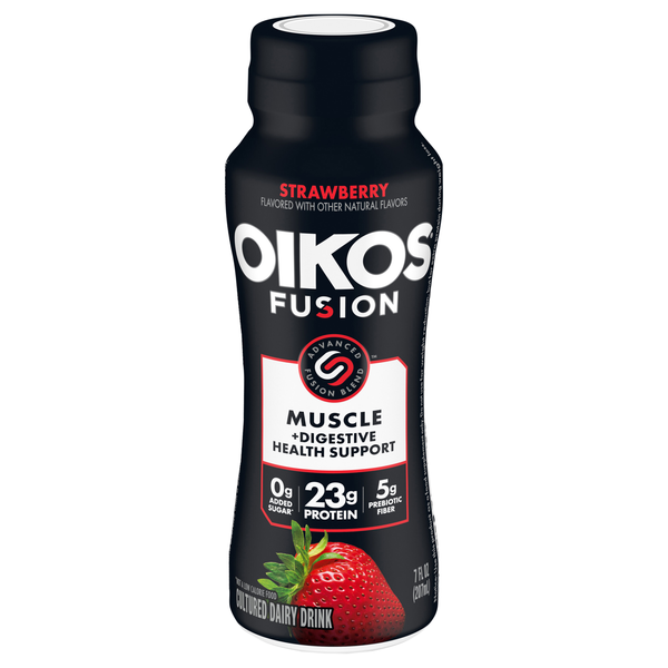 Oikos Fusion Strawberry Muscle + Digestive Health Support Drink