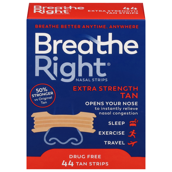 Breathe Right Nasal Strips Extra Strength Tan Value Pack