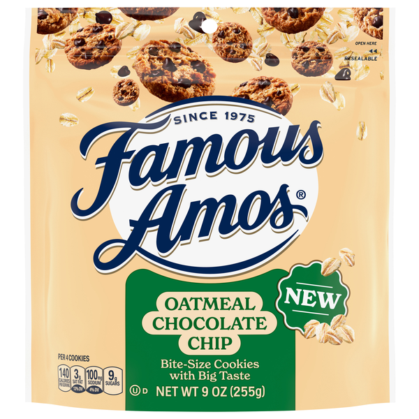 Famous Amos Oatmeal Chocolate Chip Bite-Size Cookies