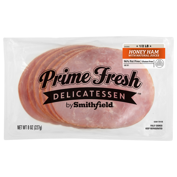Smithfield Prime Fresh Delicatessen Honey Ham with Natural Juices