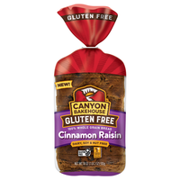 Canyon Bakehouse Gluten Free Whole Grain Cinnamon Raisin Bread Sliced