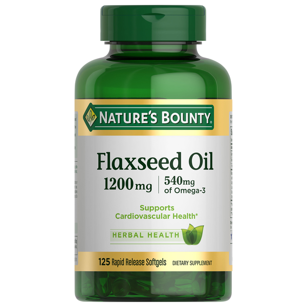 Nature's Bounty Flax Seed Oil 1200 mg Rapid Release Softgels