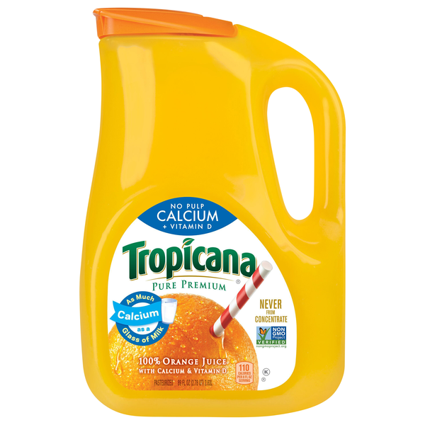 Tropicana Pure Premium Calcium + Vitamin D 100% Orange Juice No Pulp