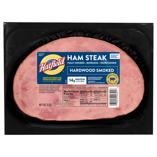 Hatfield Fully Cooked Boneless Hardwood Smoked Ham Steak