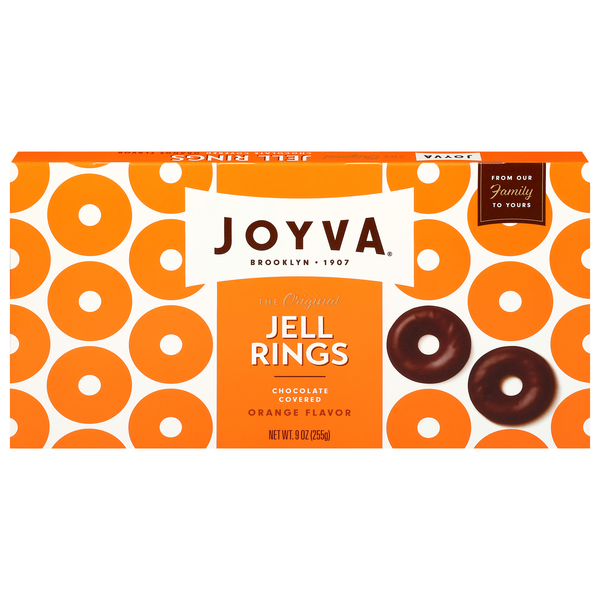 Joyva Chocolate Covered Orange Ring Jells Candy