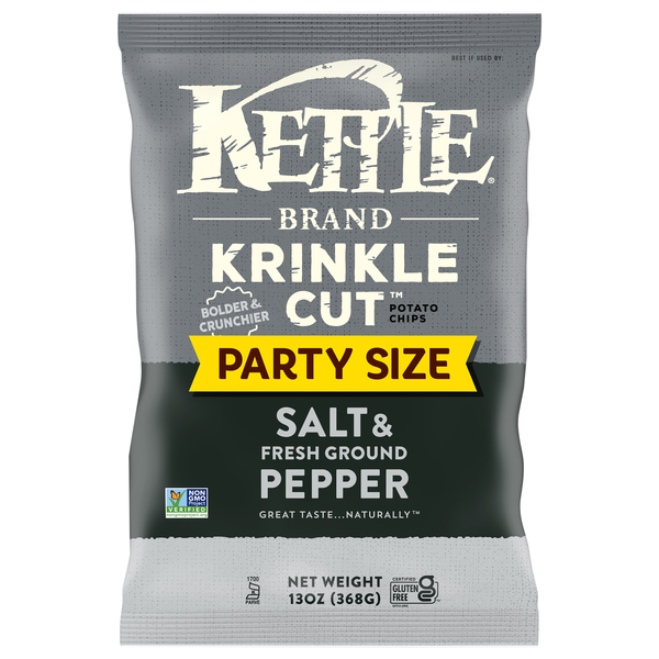 Kettle Brand Gluten Free Salt & Pepper Krinkle Cut Potato Chips
