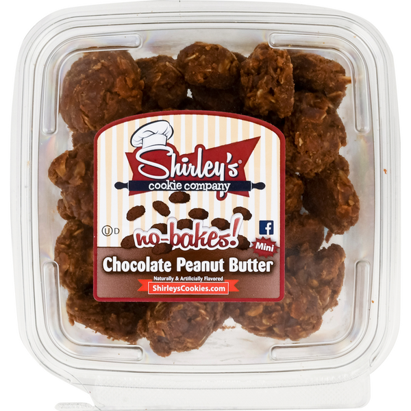 Shirley's No-Bakes! Mini Chocolate Peanut Butter Cookies