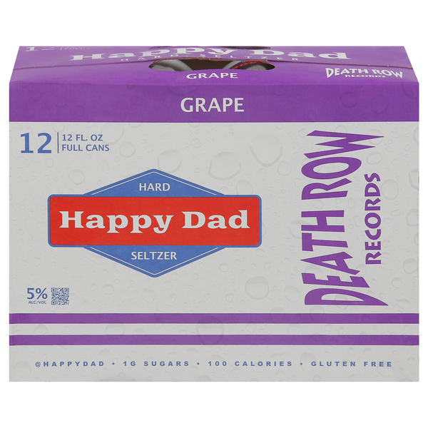 Happy Dad Grape Hard Seltzer - 12 pk