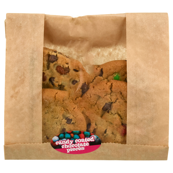 Our Brand Bakery Cookies with Candy Coated Chocolate Pieces - 4 ct