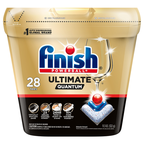 FINISH Powerball Automatic Dishwasher Detergent Tabs - 28 ct
