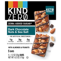 KIND Zero Gluten Free Keto Dark Chocolate Nuts & Sea Salt Bars - 5 ct