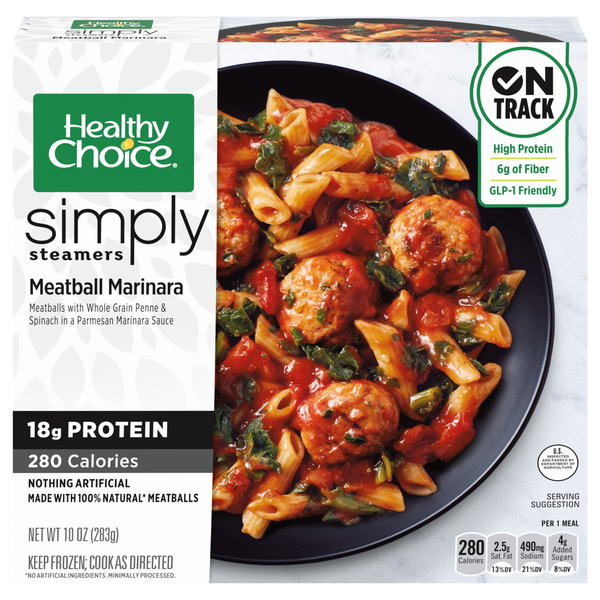 Healthy Choice Simply Steamers Meatball Marinara Frozen Meal