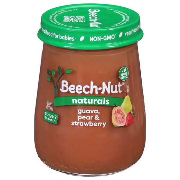 Beech Nut Naturals Stage 2 Baby Food Guava Pear & Strawberry