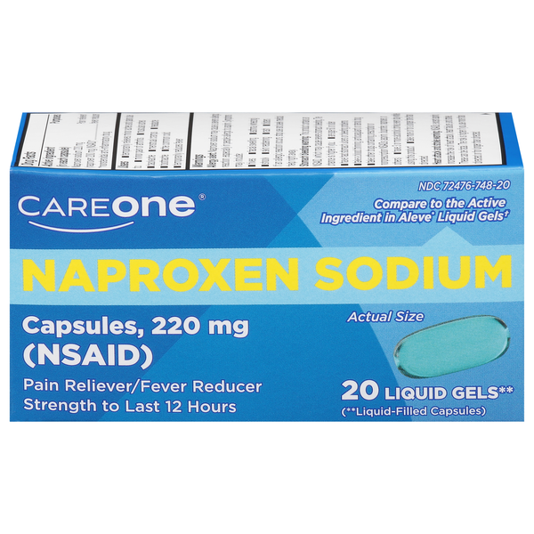 CareOne All Day Pain Relief Naproxen Sodium 220 mg Liquid Gels
