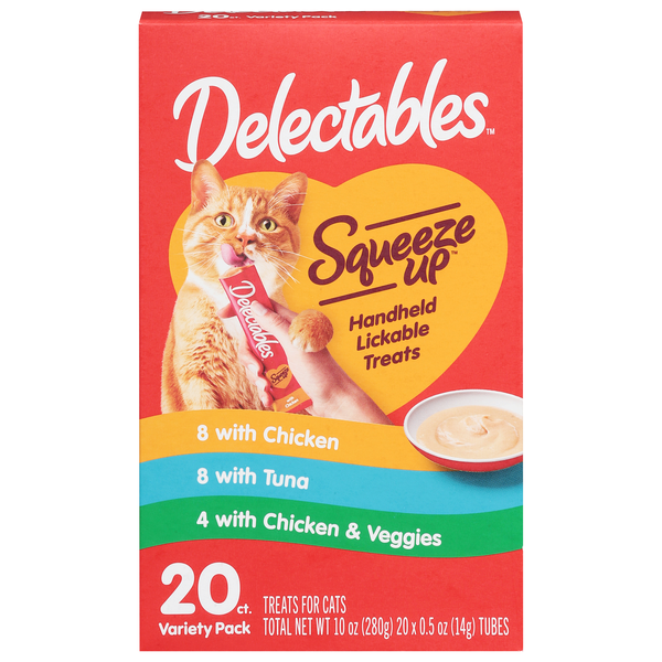 Delectables Squeeze Up Variety Pack Lickable Cat Treat - 20 ct